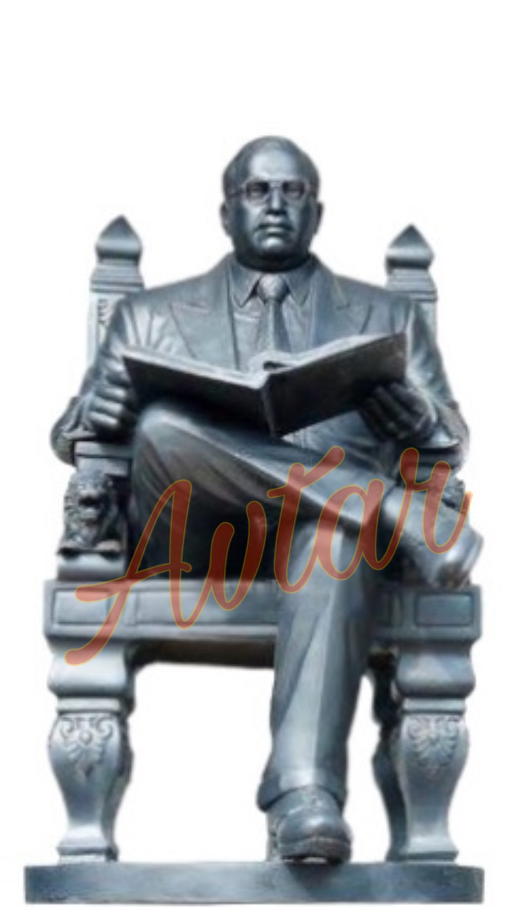 Baba Sahab Ambedkar Marble Statue Sitting